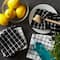 DII® Black & White Windowpane Terry Dishcloths, 6ct.